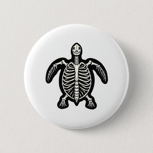 Schattigee Halloween schildpad skelet schildpad sc Ronde Button 5,7 Cm (Voorkant)