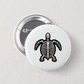 Schattigee Halloween schildpad skelet schildpad sc Ronde Button 5,7 Cm (Voorkant /achterkant)