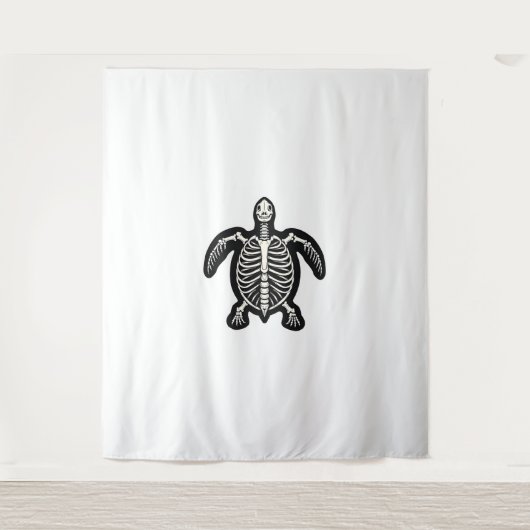 Schattigee Halloween schildpad skelet schildpad sc Wandkleed (Voorkant)
