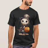 Schattigee Halloween Skeleton Pumpkin Art - Autumn T-shirt (Voorkant)
