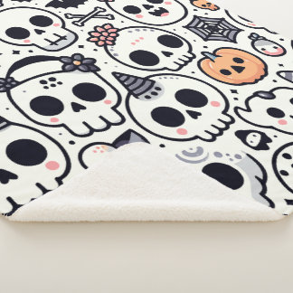 Schattigee Halloween Skull Deken