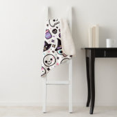 Schattigee Halloween Skull Pattern Deken (In situ)