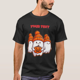 Schattigee Halloween-spoken met pompoen en Oranje T-shirt