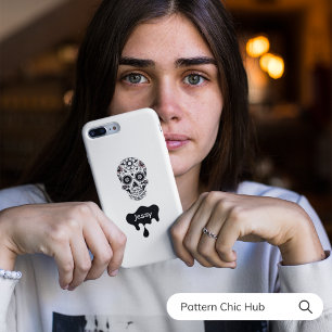 Schattigee Halloween Sugar Skull Flowers iPhone 11 Pro Max Hoesje