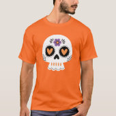 Schattigee Halloween Sugar Skull T-shirt (Voorkant)