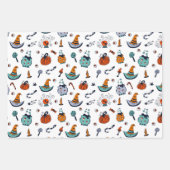 Schattigee Halloween Theme Wrapping Paper Sheets (Voorkant)