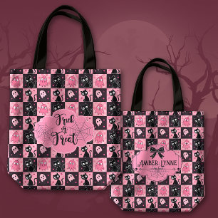 Schattigee Halloween Trick or treat Geesten en Kat Draagtas
