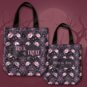 Schattigee Halloween Trick or treat Spinnen en har Draagtas