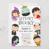 Schattigee Halloween Verjaardag Kaart (Voorkant)