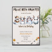 Schattigee Halloween verjaardag Kaart (Staand voorkant)