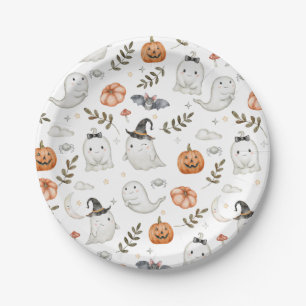 Schattigee Halloween Verjaardag Papier Borden Papieren Bordje