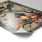 Schattigee Halloween vleermuis Foto Afdruk (Hoek)