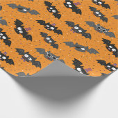 Schattigee Halloween Vleermuizen met Zonnebril en  Cadeaupapier (Hoek)