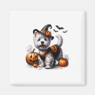 Schattigee Halloween Westie T-shirt West Terrier D Magneet