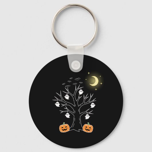 Schattigee Halloween Witch & Cauldron Sleutelhange Sleutelhanger (Achterkant)