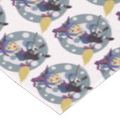 Schattigee Halloween Witch op Broom Tafelkleed (Gekanteld)