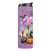 Schattigee Halloween Witch Tumbler Thermosbeker (Gedraaid links)