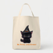 Schattigee Halloween zwarte kat Tote Bag (Voorkant)