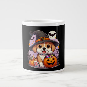 Schattigee Halloweenhond/puppy Extra Grote Beker