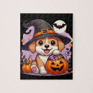 Schattigee Halloweenhond/puppy Legpuzzel
