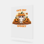 Schattigee Halloweenkat met pompoenen - Kawaii Spo Acryl Bord (Hoek)
