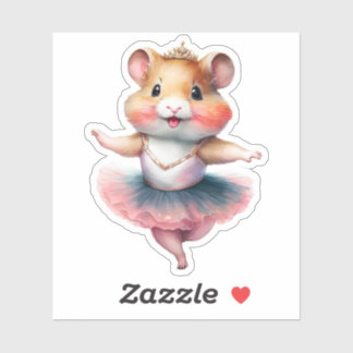 Schattigee hamster ballerina dansballet sticker