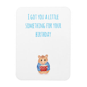 Schattigee hamster met taartmagneet verjaardagscad magneet