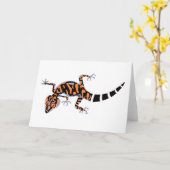 Schattigee hand getekend- GECKO- Behoud - Natuur Kaart (Gele Bloem)