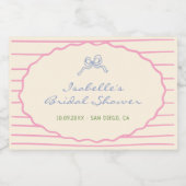 Schattigee hand getekend kleurrijk Vrijgezellenfee Sparkling Wijnetiket (Enkel label)