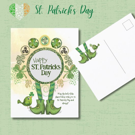 Schattigee hand getekend St. Patrick Day Briefkaart