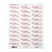 Schattigee hand getekende grillige kerst etiket (Full Sheet)