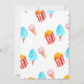 Schattigee hand getrokken Carnaval Circus Verjaard Kaart (Achterkant)