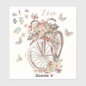 Schattigee Hand getrokken Fiets Sticker (Vel)