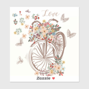Schattigee Hand getrokken Fiets Sticker