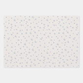 Schattigee Hand Getrokken Pastel Blauwe Sterren Op Inpakpapier Vel (Voorkant)