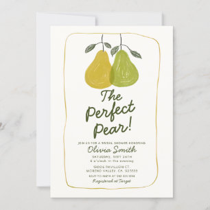 Schattigee Hand getrokken Perfect Pear Vrijgezelle Kaart