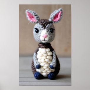 Schattigee handgemaakte Amigurumi Poster