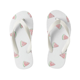Schattigee handgeschilderde aquarel watermeloen pr kinder teenslippers