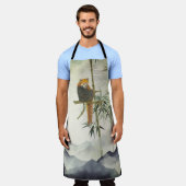 Schattigee handgeschilderde rode panda schort (Gedragen)