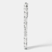 Schattigee handgetekende doodles in zwart-wit Case-Mate iPhone case (Achterkant / Rechts)