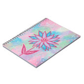 Schattigee handgetekende pastelbloem notitieboek (Linkerzijde)