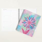 Schattigee handgetekende pastelbloem planner (Display)