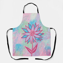 Schattigee handgetekende pastelbloem