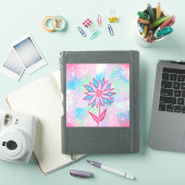 Schattigee handgetekende pastelbloem sticker (iPad Cover)