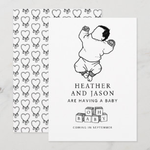 Schattigee handtekeningzwangerschap aankondiging