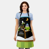 Schattigee Hanukkah Uil & Menorah Snowy Tree Night Schort (Gedragen)