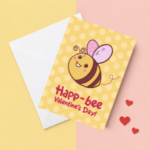 Schattigee Happ-Bee Kinder Valentijnsdag Feestdagen Kaart