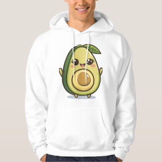 Schattigee Happy Avocado – Kawaii Graphic Design Hoodie