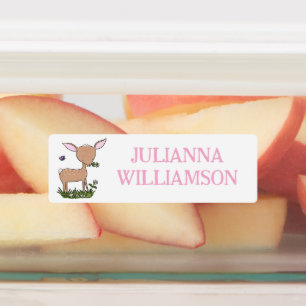 Schattigee Happy baby Deer cartoon gepersonaliseer Labels