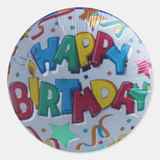 Schattigee Happy Birthday stickers (Voorkant)